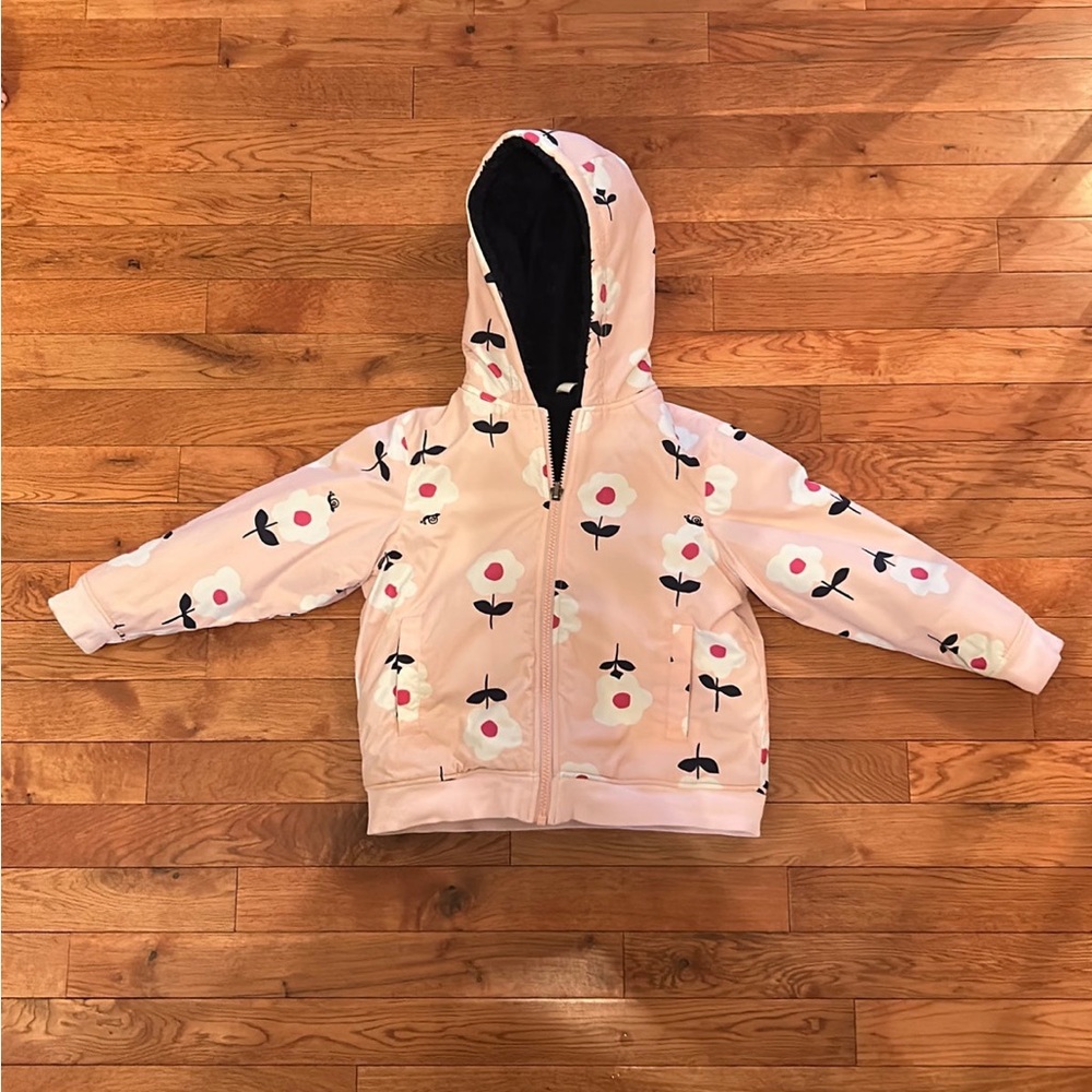 Hanna Andresson Girl’s 4T Winter Coat Pink Jacket Reversible